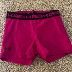 Under Armour bike shorts size small berry color